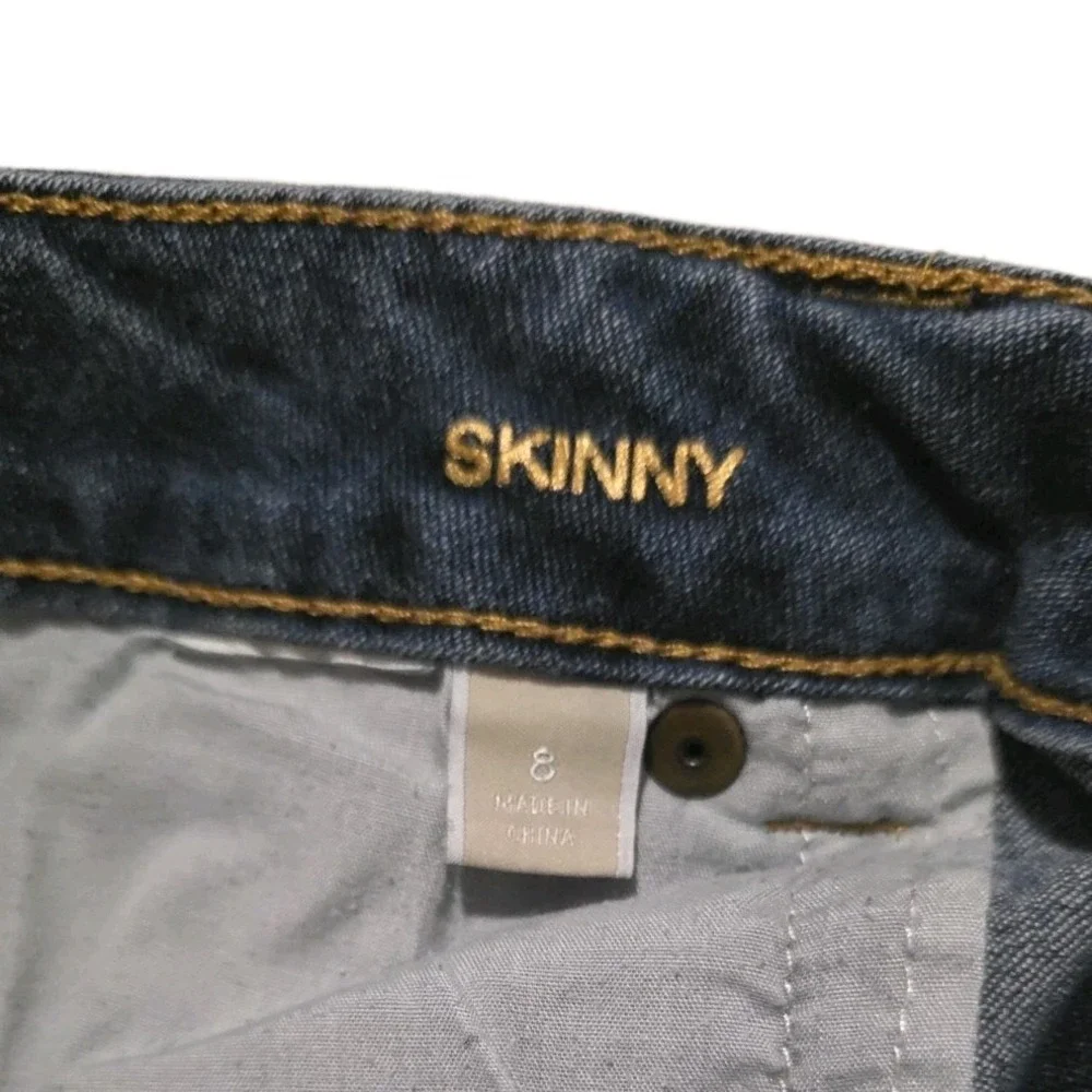 Michael Kors Skinny Jeans Women Size 8 Blue Denim Stretch Mid Rise